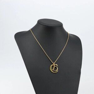 Christian Dior Necklace metal Gold Auth